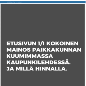 Etusivu 1/1 (Näköislehti, 1 kerta)